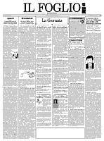 IL FOGLIO di oggi