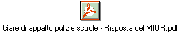 Gare di appalto pulizie scuole - Risposta del MIUR.pdf
